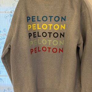 Peloton Multicolor Logo Gray zip up hoodie Unisex